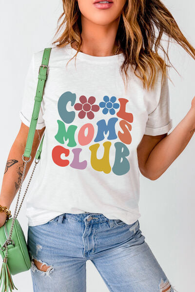 COOL MOMS CLUB Round Neck Short Sleeve T-Shirt